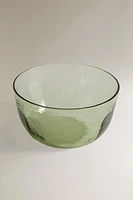 HAMMERED GLASS SALAD BOWL