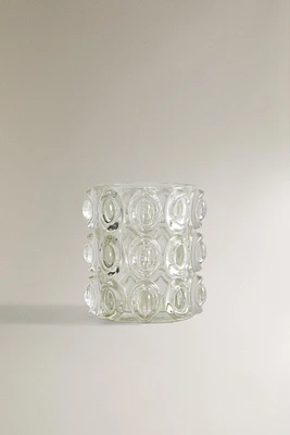 GLASS SPHERE TEALIGHT HOLDER