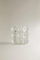 GLASS SPHERE TEALIGHT HOLDER