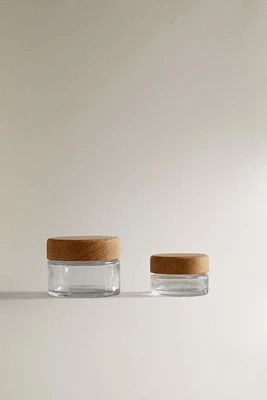 REUSABLE JAR WITH OAK LID