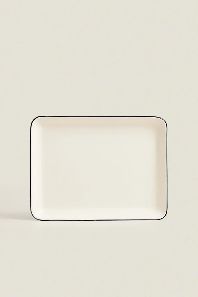 ENAMELED BATHROOM TRAY