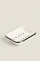 ENAMELED SOAP DISH