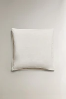 THROW PILLOW COVER WITH LACE APPLIQUÉ