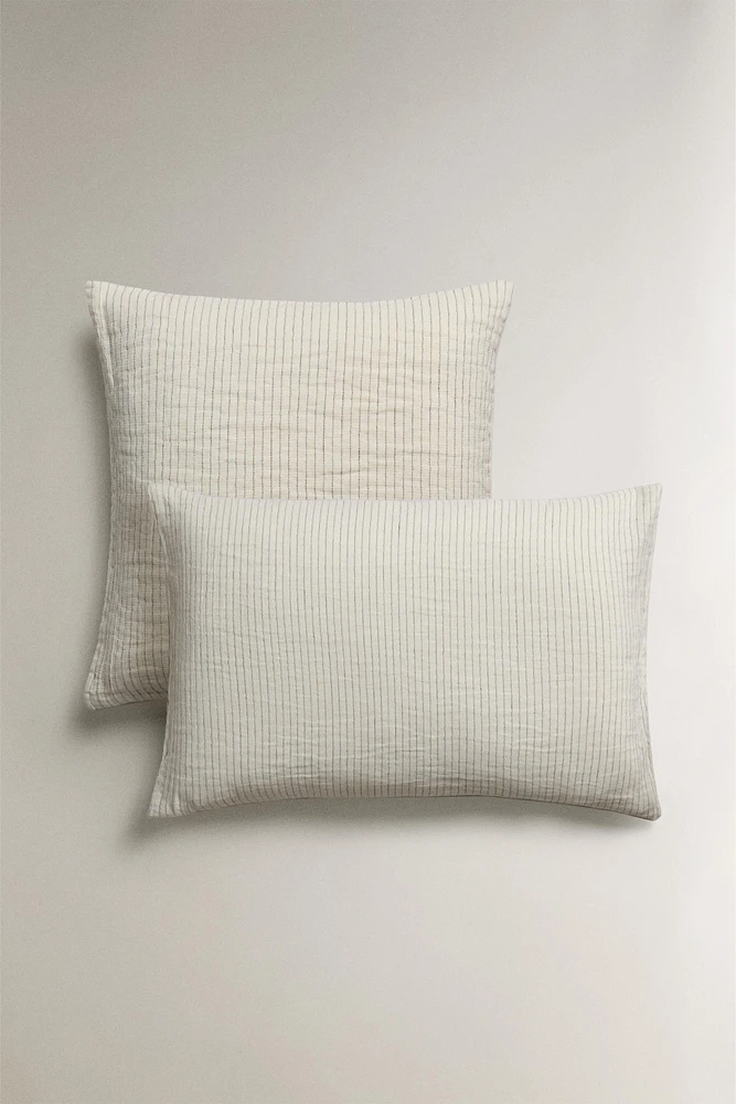 STRIPED THROW PILLOW COVER