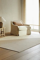 RECTANGULAR WOOL AND COTTON AREA RUG