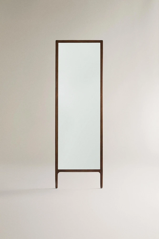 LARGE WOODEN MIRROR