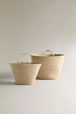 SEAGRASS BASKETS WITH HANDLES