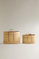 SEAGRASS BASKET WITH HANDLES