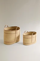 SEAGRASS BASKET WITH HANDLES