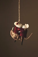 WOOL MOUSE COUPLE CHRISTMAS TREE ORNAMENT