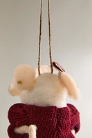 WOOL MOUSE COUPLE CHRISTMAS TREE ORNAMENT