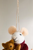 WOOL MOUSE PLUSH TOY CHRISTMAS TREE ORNAMENT