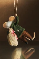 WOOL MOUSE SACK CHRISTMAS TREE ORNAMENT