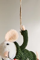 WOOL MOUSE SACK CHRISTMAS TREE ORNAMENT