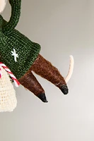 WOOL MOUSE SACK CHRISTMAS TREE ORNAMENT