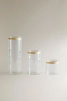 BOROSILICATE GLASS STORAGE JAR