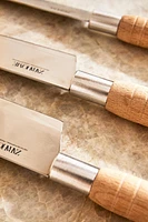 SET OF KNIVES WITH WOODEN HANDLES