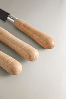 SET OF KNIVES WITH WOODEN HANDLES