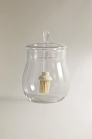 BOROSILICATE GLASS JAR WITH BRUSH