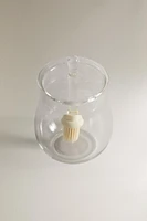 BOROSILICATE GLASS JAR WITH BRUSH