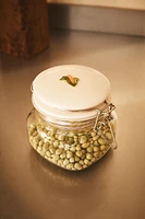 GLASS KITCHEN JAR WITH CERAMIC LID