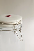 GLASS KITCHEN JAR WITH CERAMIC LID