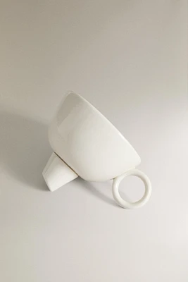 STONEWARE FUNNEL WITH HANDLE