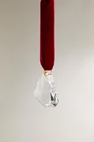 GLASS TEARDROP CHRISTMAS TREE DECORATION