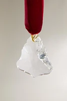 GLASS TEARDROP CHRISTMAS TREE DECORATION