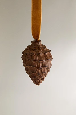 RESIN PINE CONE CHRISTMAS TREE ORNAMENT