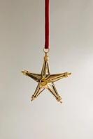 GLASS STAR CHRISTMAS TREE ORNAMENT