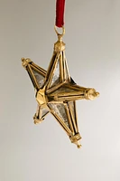 GLASS STAR CHRISTMAS TREE ORNAMENT