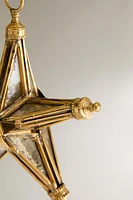 GLASS STAR CHRISTMAS TREE ORNAMENT