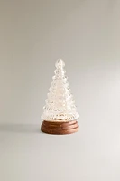 GLASS CHRISTMAS TREE LIGHT DECORATION