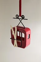 METAL CABLE CAR CHRISTMAS TREE DECORATION