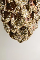 GLITTERY PINE CONE CHRISTMAS TREE DECORATION