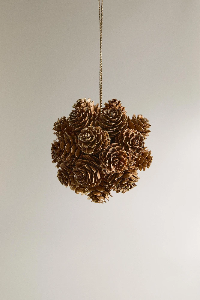 GLITTERY PINE CONES CHRISTMAS TREE DECORATION