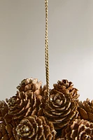 GLITTERY PINE CONES CHRISTMAS TREE DECORATION