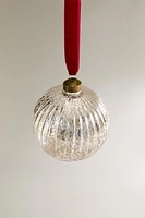 GLASS BALL CHRISTMAS TREE DECORATION WITH STRIPES