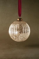 GLASS BALL CHRISTMAS TREE DECORATION WITH STRIPES