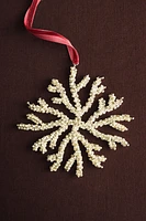 GLITTERY SNOWFLAKE CHRISTMAS TREE DECORATION