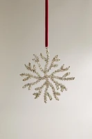 GLITTERY SNOWFLAKE CHRISTMAS TREE DECORATION