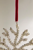 GLITTERY SNOWFLAKE CHRISTMAS TREE DECORATION