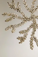 GLITTERY SNOWFLAKE CHRISTMAS TREE DECORATION