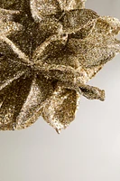 GLITTERY LEAF CHRISTMAS TREE DECORATION