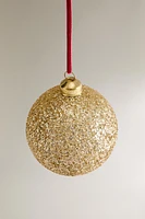 GLITTERY BALL CHRISTMAS TREE DECORATION