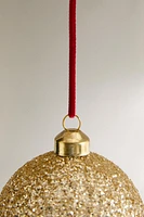 GLITTERY BALL CHRISTMAS TREE DECORATION