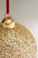 GLITTERY BALL CHRISTMAS TREE DECORATION