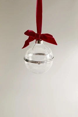 GLASS CHRISTMAS BALL BOX TREE DECORATION