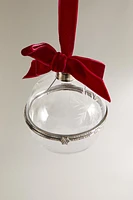 GLASS CHRISTMAS BALL BOX TREE DECORATION